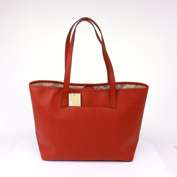 NWT Michael Kors Travel Saffiano Tote in Scarlet - Picture 7 of 11